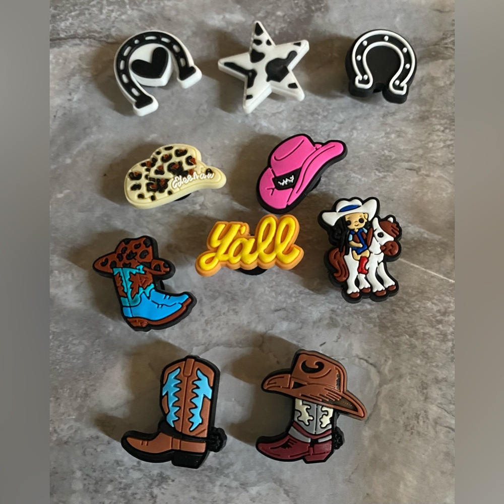 Cowboy Theme Croc Charms